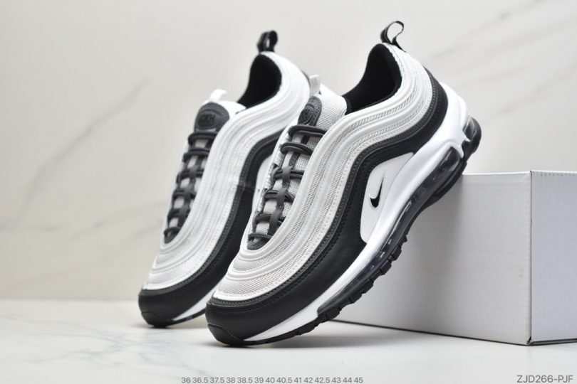 跑鞋, 慢跑鞋, Nike Air, NIKE, Air Max 97, Air Max - 耐克Nike Wmns Air Max 97 黑白 复古气垫百搭休闲运动慢跑鞋ID:ZJD266-PJF