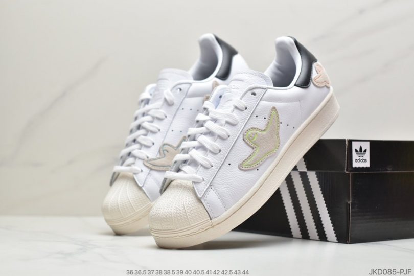 贝壳头, Superstar, adidas Superstar, Adidas - 阿迪达斯Mark Gonzales x Adidas Superstar 三叶草贝壳头 FW8029“Shmoo”可爱天使 真标原盒