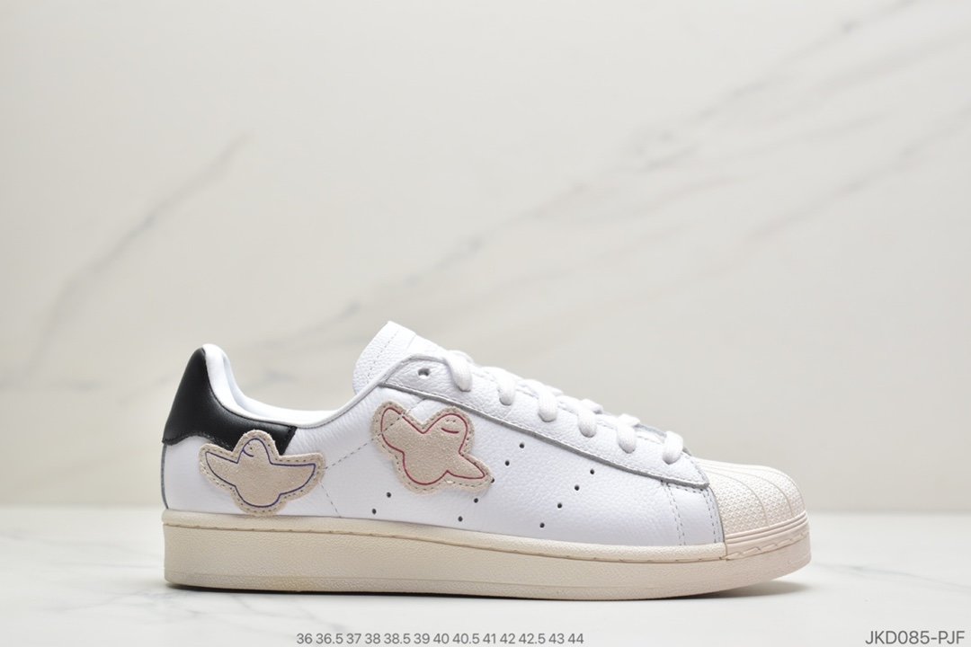 阿迪达斯Mark Gonzales x Adidas Superstar 三叶草贝壳头 FW8029“Shmoo”可爱天使 真标原盒