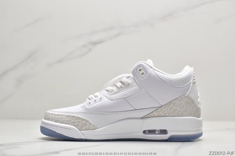 爆裂纹, Jordan, Air Jordan 3, Air Jordan - Air jordan 3 “白猫纯白爆裂纹”篮球鞋货号：136064-111