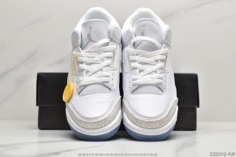 爆裂纹, Jordan, Air Jordan 3, Air Jordan - Air jordan 3 “白猫纯白爆裂纹”篮球鞋货号：136064-111