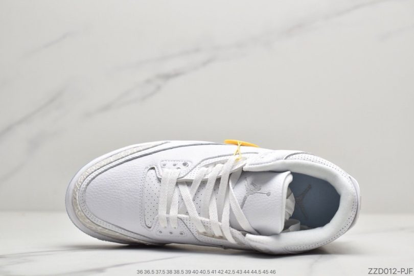 爆裂纹, Jordan, Air Jordan 3, Air Jordan - Air jordan 3 “白猫纯白爆裂纹”篮球鞋货号：136064-111