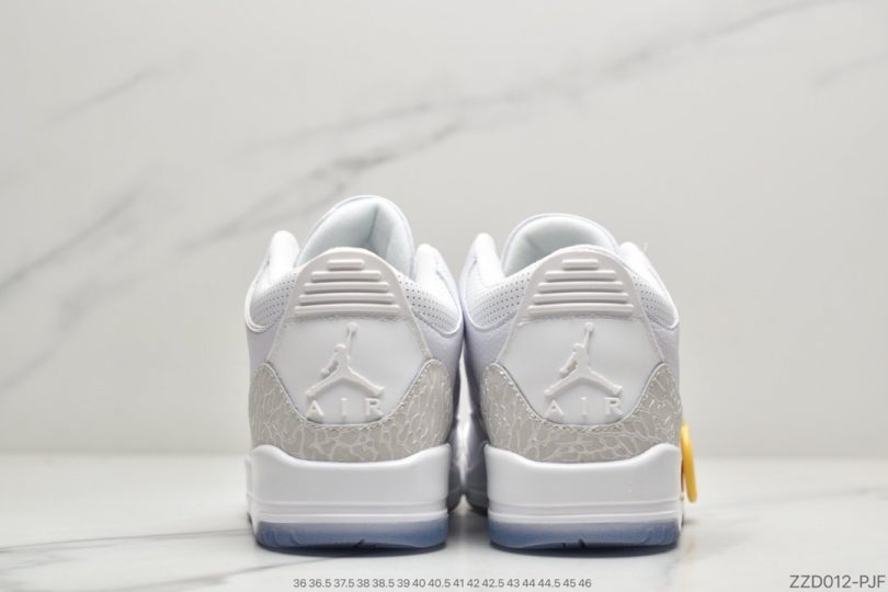 爆裂纹, Jordan, Air Jordan 3, Air Jordan - Air jordan 3 “白猫纯白爆裂纹”篮球鞋货号：136064-111
