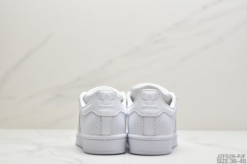 贝壳头, 板鞋, 休闲板鞋, Superstar, adidas Superstar, Adidas - 阿迪达斯Adidas Superstar FV3445 贝壳头50周年限定全白冲孔运动休闲板鞋