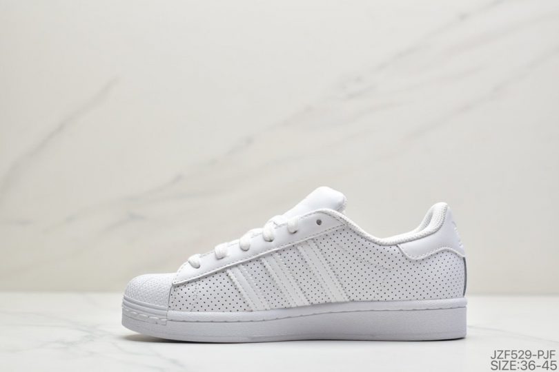 贝壳头, 板鞋, 休闲板鞋, Superstar, adidas Superstar, Adidas - 阿迪达斯Adidas Superstar FV3445 贝壳头50周年限定全白冲孔运动休闲板鞋