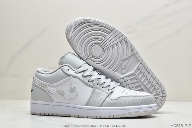 迪奥联名, 联名, White Camo, Swoosh, Jordan, Air Jordan 1 Low, Air Jordan 1, Air Jordan - 浅灰色 Air Jordan 1 Low “White Camo”迷雾ID:JHD515-PJG