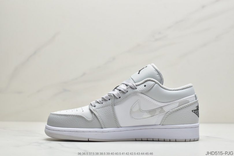 迪奥联名, 联名, White Camo, Swoosh, Jordan, Air Jordan 1 Low, Air Jordan 1, Air Jordan - 浅灰色 Air Jordan 1 Low “White Camo”迷雾ID:JHD515-PJG