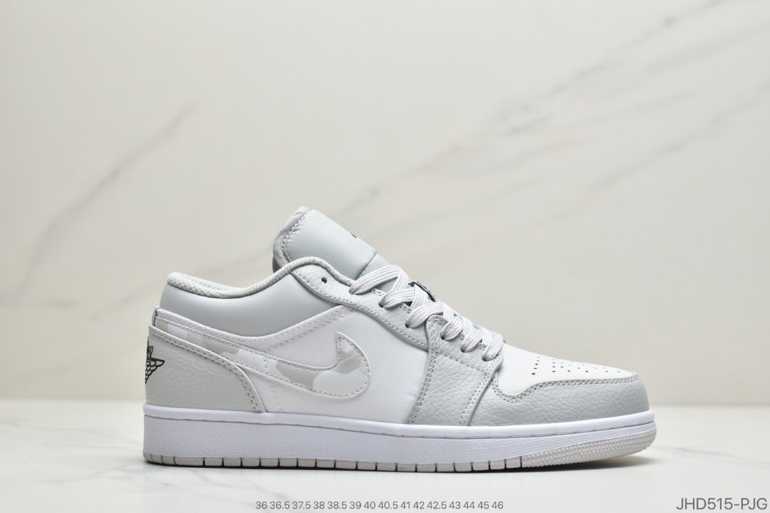 浅灰色 Air Jordan 1 Low “White Camo”迷雾ID:JHD515-PJG