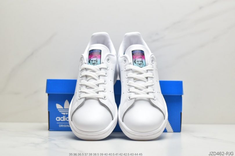 运动板鞋, 板鞋, 史密斯, Stan Smith, Originals, Adidas - 阿迪达斯adidas三叶草 Originals Stan Smith Leather"White/Light Blue"史密斯经典百搭复古休闲运动板