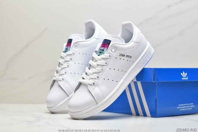 运动板鞋, 板鞋, 史密斯, Stan Smith, Originals, Adidas - 阿迪达斯adidas三叶草 Originals Stan Smith Leather"White/Light Blue"史密斯经典百搭复古休闲运动板