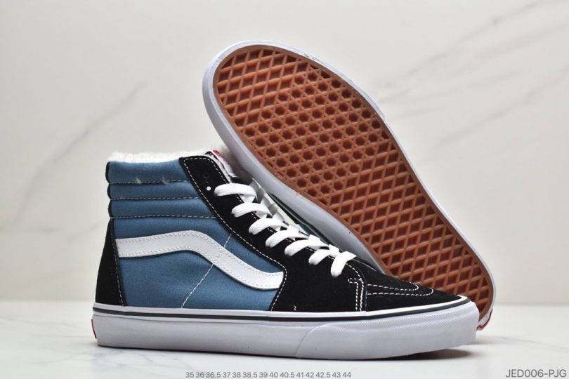 加绒, Vans SK8-Hi, Vans - 万斯Vans SK8-Hi 海军蓝经典系列板鞋ID:JED006-PJG