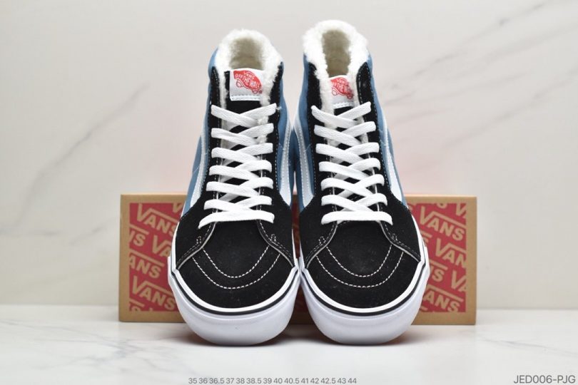 加绒, Vans SK8-Hi, Vans - 万斯Vans SK8-Hi 海军蓝经典系列板鞋ID:JED006-PJG