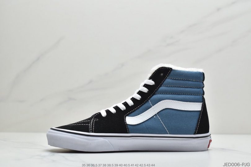 加绒, Vans SK8-Hi, Vans - 万斯Vans SK8-Hi 海军蓝经典系列板鞋ID:JED006-PJG