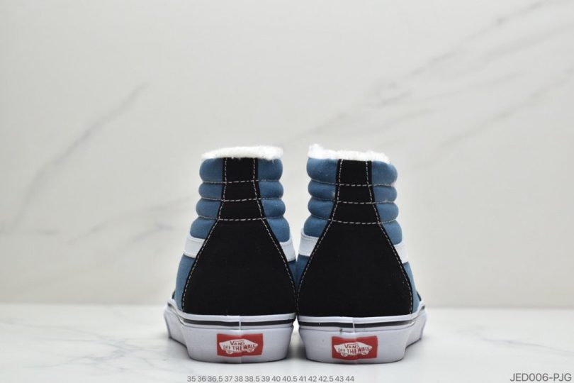 加绒, Vans SK8-Hi, Vans - 万斯Vans SK8-Hi 海军蓝经典系列板鞋ID:JED006-PJG