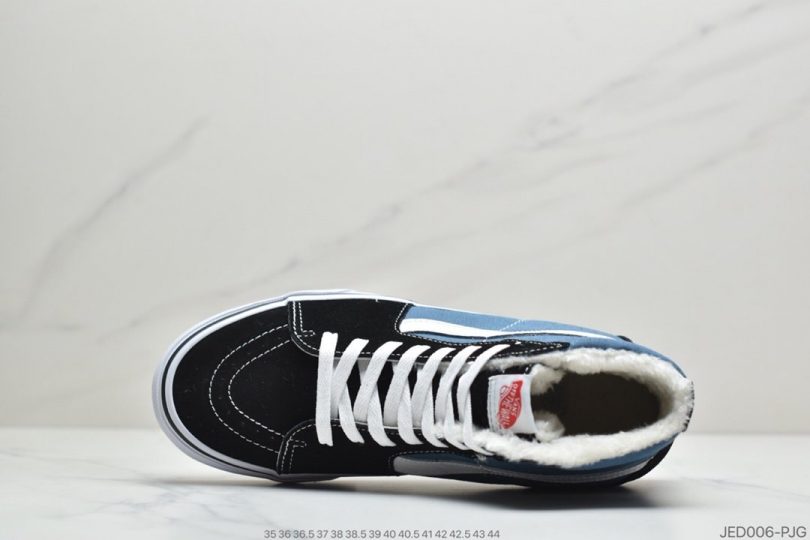 加绒, Vans SK8-Hi, Vans - 万斯Vans SK8-Hi 海军蓝经典系列板鞋ID:JED006-PJG