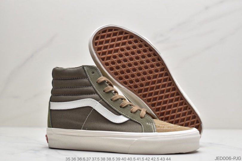 联名, Vans, Sk8-Hi - 万斯WTAPS x Vans Vault Sk8-Hi 西山彻联名军事风橄榄绿高帮板鞋