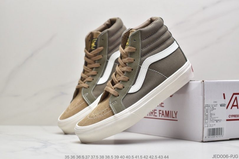 联名, Vans, Sk8-Hi - 万斯WTAPS x Vans Vault Sk8-Hi 西山彻联名军事风橄榄绿高帮板鞋