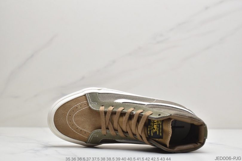 联名, Vans, Sk8-Hi - 万斯WTAPS x Vans Vault Sk8-Hi 西山彻联名军事风橄榄绿高帮板鞋