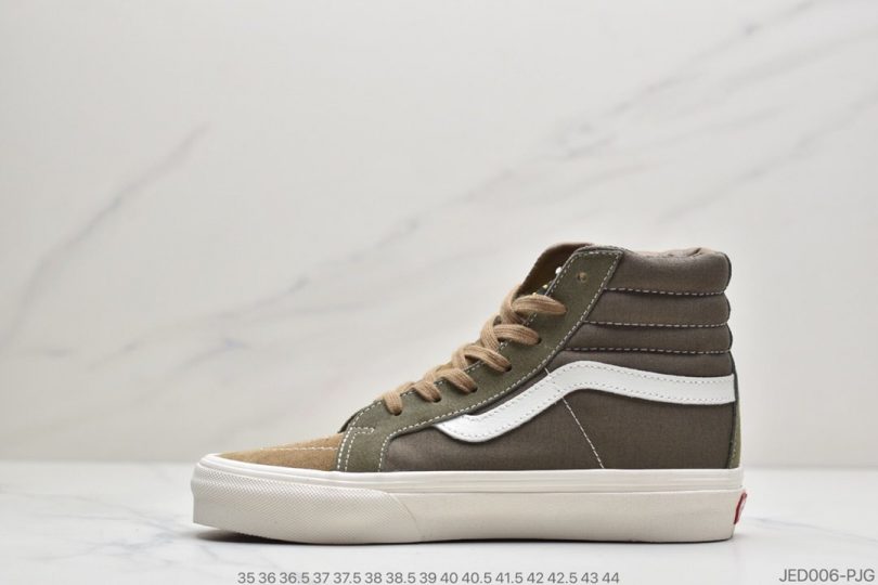 联名, Vans, Sk8-Hi - 万斯WTAPS x Vans Vault Sk8-Hi 西山彻联名军事风橄榄绿高帮板鞋