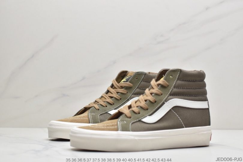 联名, Vans, Sk8-Hi - 万斯WTAPS x Vans Vault Sk8-Hi 西山彻联名军事风橄榄绿高帮板鞋