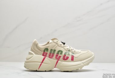 Gucci Rhyton Vintage Trainer Sneaker 古驰老爹3D皮革角状复古慢跑鞋