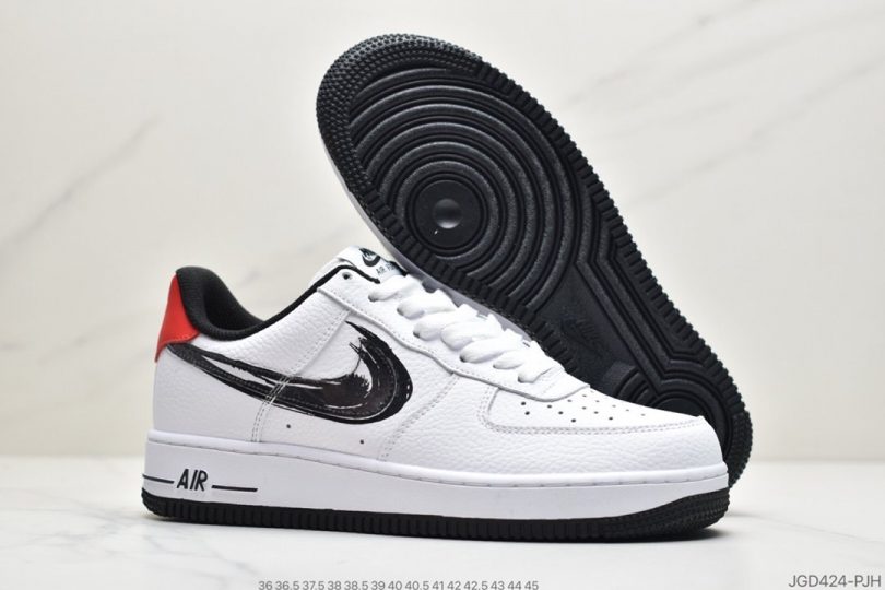 空军一号, 涂鸦, Swoosh, FORCE 1, Brushstroke Swoosh, Air Force 1 Low, Air Force 1 - 耐克Air Force 1 Low “Brushstroke Swoosh”white 白色 毛笔刷涂鸦空军一号艺术家作品之一的齐白石作为灵感