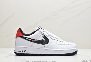 耐克Air Force 1 Low “Brushstroke Swoosh”white 白色 毛笔刷涂鸦空军一号艺术家作品之一的齐白石作为灵感