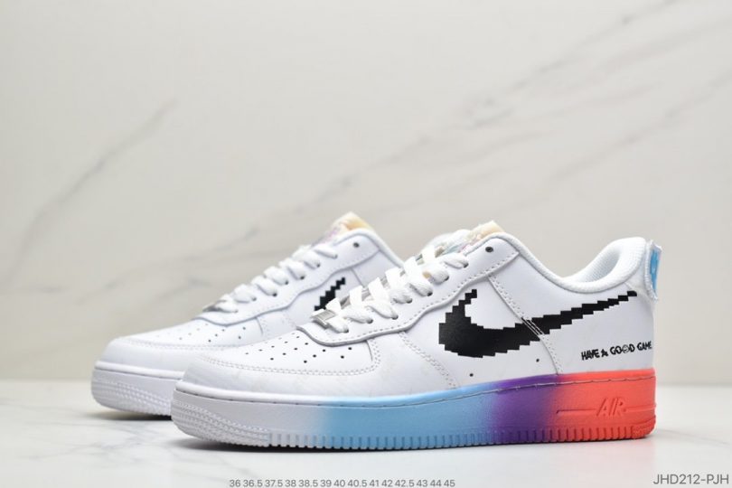 运动板鞋, 空军一号, 板鞋, Swoosh, Nike Air Force 1, Nike Air, Have A Good Game, Good Game - 耐克 Nike Air Force 1 Low “Have a good game” 电玩像素 空军一号低帮搭百休闲运动板鞋