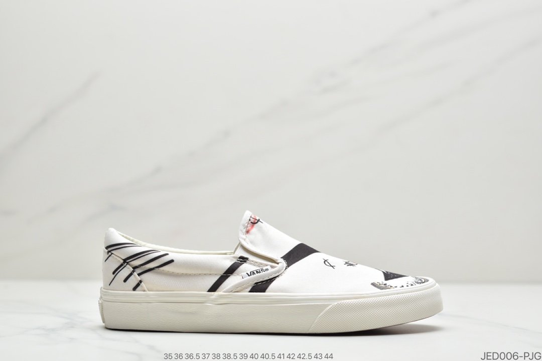 Vans范斯官方 Vans博物馆一脚蹬Slip-On低帮帆布鞋MoMA联名板鞋