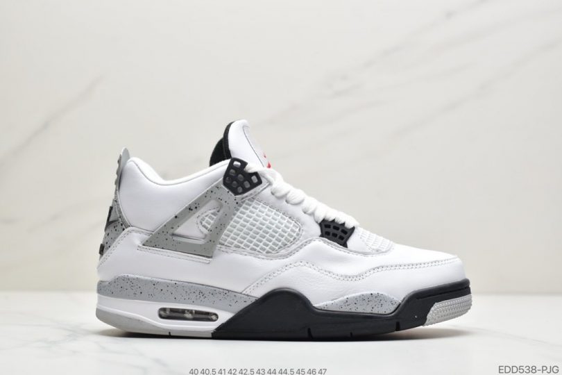 篮球鞋, 文化篮球鞋, Nike Air, NIKE, Jumpman, Jordan, Air Jordan 4, Air Jordan - Air Jordan 4 Retro"White/Cement"AJ4代中帮复古休闲运动文化篮球鞋