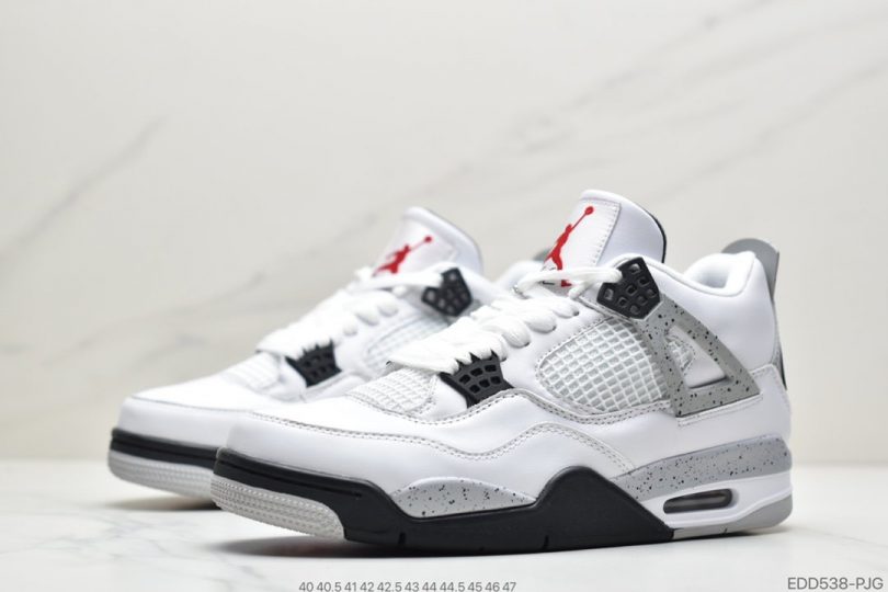 篮球鞋, 文化篮球鞋, Nike Air, NIKE, Jumpman, Jordan, Air Jordan 4, Air Jordan - Air Jordan 4 Retro"White/Cement"AJ4代中帮复古休闲运动文化篮球鞋