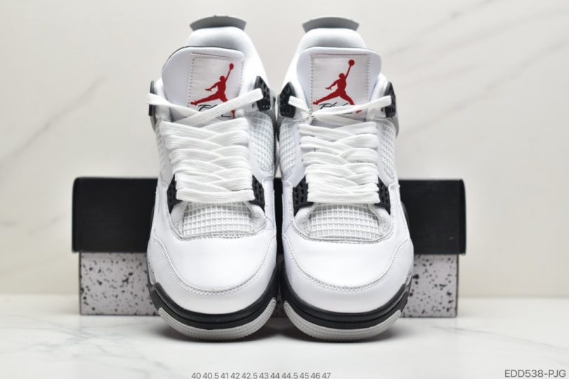 篮球鞋, 文化篮球鞋, Nike Air, NIKE, Jumpman, Jordan, Air Jordan 4, Air Jordan - Air Jordan 4 Retro"White/Cement"AJ4代中帮复古休闲运动文化篮球鞋