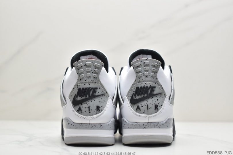 篮球鞋, 文化篮球鞋, Nike Air, NIKE, Jumpman, Jordan, Air Jordan 4, Air Jordan - Air Jordan 4 Retro"White/Cement"AJ4代中帮复古休闲运动文化篮球鞋