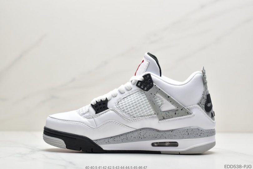 篮球鞋, 文化篮球鞋, Nike Air, NIKE, Jumpman, Jordan, Air Jordan 4, Air Jordan - Air Jordan 4 Retro"White/Cement"AJ4代中帮复古休闲运动文化篮球鞋