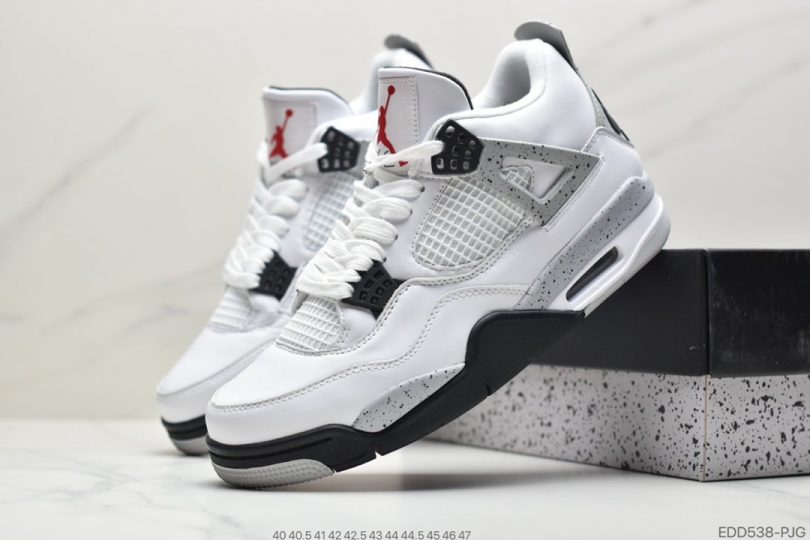 篮球鞋, 文化篮球鞋, Nike Air, NIKE, Jumpman, Jordan, Air Jordan 4, Air Jordan - Air Jordan 4 Retro"White/Cement"AJ4代中帮复古休闲运动文化篮球鞋