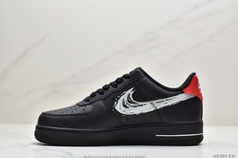 运动板鞋, 空军一号, 板鞋, Nike Air Force 1, Nike Air, NIKE, Air Force 1 Low, Air Force 1 - 耐克Nike Air Force 1 Low 黑白笔刷涂鸦手稿 空军一号低帮百搭休闲运动板鞋