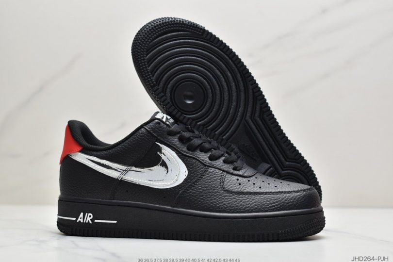 运动板鞋, 空军一号, 板鞋, Nike Air Force 1, Nike Air, NIKE, Air Force 1 Low, Air Force 1 - 耐克Nike Air Force 1 Low 黑白笔刷涂鸦手稿 空军一号低帮百搭休闲运动板鞋