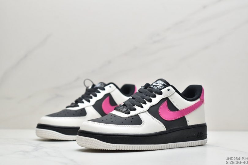 运动板鞋, 空军一号, 板鞋, FORCE 1, Air force1 LOW - 耐克Air Force1 LOW'07 米白酒红 空军一号低帮百搭休闲运动板鞋