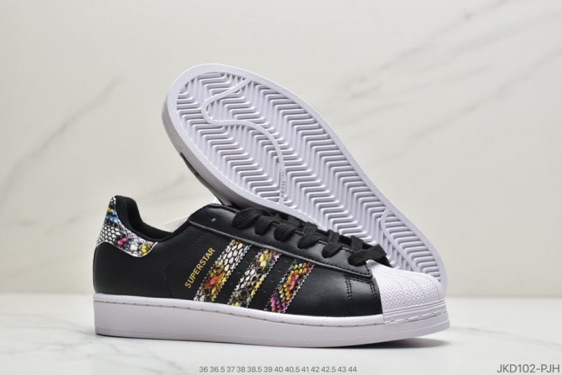 运动板鞋, 贝壳头, 板鞋, Superstar, Originals Superstar, Originals, Black, Adidas - 阿迪达斯adidas三叶草 Originals Superstar"White/Black/Gold"贝壳头经典百搭休闲运动板鞋