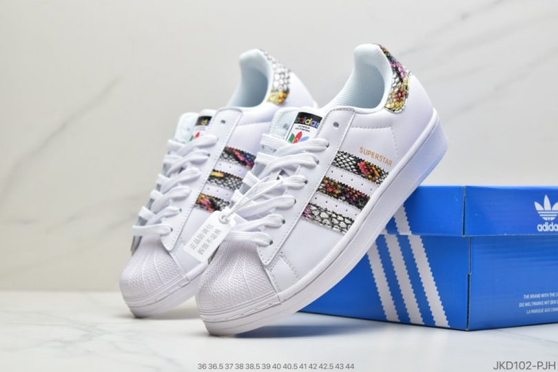 运动板鞋, 贝壳头, 板鞋, Superstar, Originals Superstar, Originals, Black, Adidas - 阿迪达斯adidas三叶草 Originals Superstar"White/Black/Gold"贝壳头经典百搭休闲运动板鞋