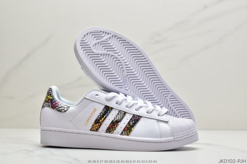 运动板鞋, 贝壳头, 板鞋, Superstar, Originals Superstar, Originals, Black, Adidas - 阿迪达斯adidas三叶草 Originals Superstar"White/Black/Gold"贝壳头经典百搭休闲运动板鞋