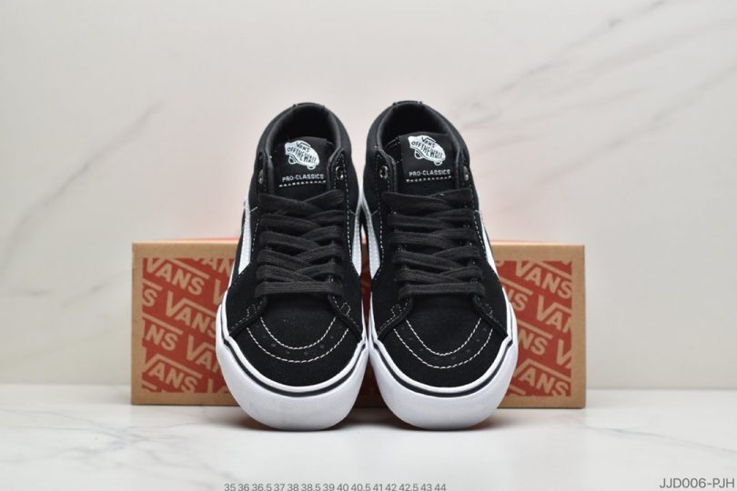 运动鞋, 板鞋, Vans - Vans范斯 经典系列 SK8-Mid板鞋运动鞋 永不过时的黑白经典白搭款