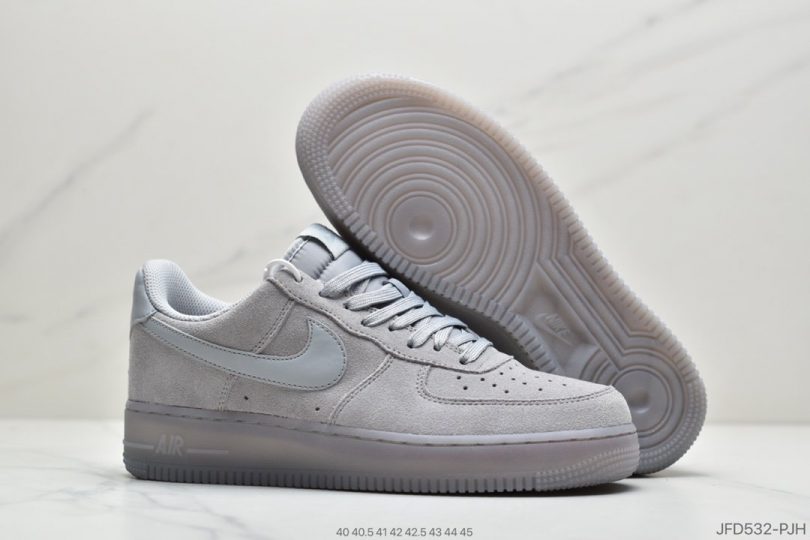 运动板鞋, 空军一号, 板鞋, Nike Air Force 1 Low, Nike Air Force 1, Nike Air, NIKE, Air Force 1 - 耐克Nike AIR Force 1 low 翻毛皮 狼灰 耐克空军一号低帮百搭休闲运动板鞋