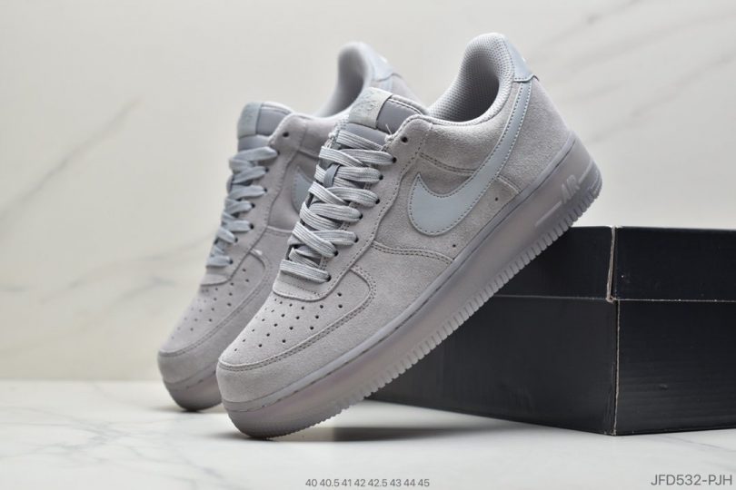 运动板鞋, 空军一号, 板鞋, Nike Air Force 1 Low, Nike Air Force 1, Nike Air, NIKE, Air Force 1 - 耐克Nike AIR Force 1 low 翻毛皮 狼灰 耐克空军一号低帮百搭休闲运动板鞋