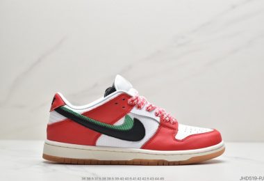 耐克Frame Skate x Nike SB Dunk Low “Habibi”“白红双勾”扣篮系列复古低帮休闲运动滑板板鞋