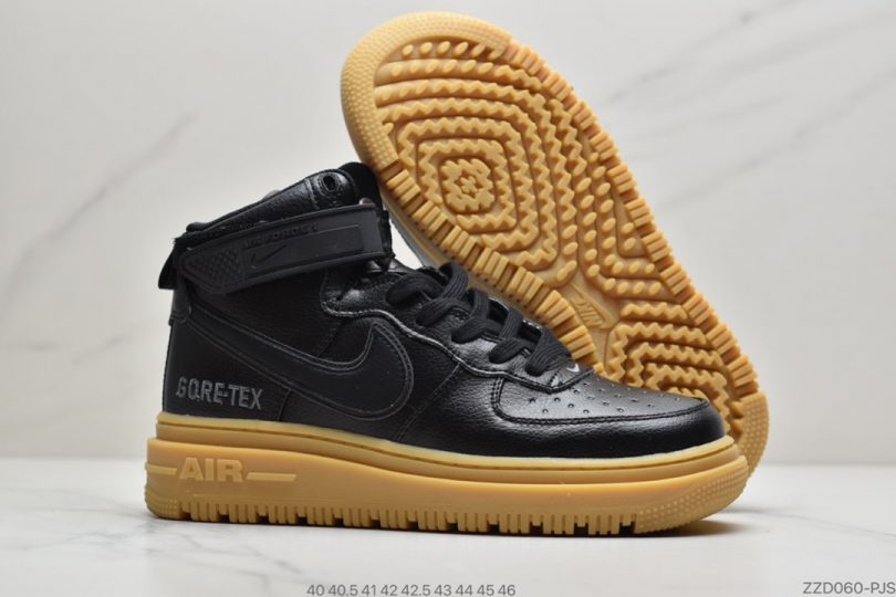 运动板鞋, 空军一号, 板鞋, Swoosh, Nike Air Force 1, Nike Air, GORE-TEX, Air Force 1 - 耐克Nike Air Force 1 High "GORE-TEX" Boot “Wheat” 黑/小麦黄 机能作战靴 空军一号经典百搭休闲运动板鞋