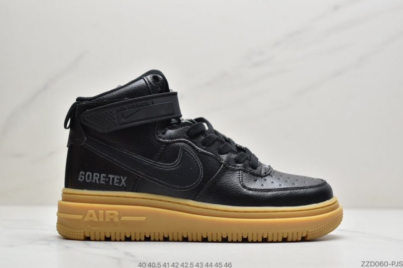 运动板鞋, 空军一号, 板鞋, Swoosh, Nike Air Force 1, Nike Air, GORE-TEX, Air Force 1 - 耐克Nike Air Force 1 High "GORE-TEX" Boot “Wheat” 黑/小麦黄 机能作战靴 空军一号经典百搭休闲运动板鞋