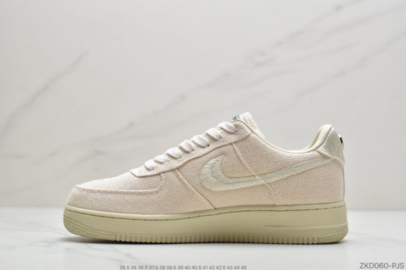 运动板鞋, 板鞋, Swoosh, Stussy, Nike Air, EVA, Black Cool, Black - Stussy斯图西 x Nike Air Force 1 '07 Low"Black Cool"空军低帮经典百搭休闲运动板鞋