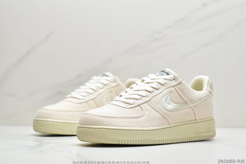 运动板鞋, 板鞋, Swoosh, Stussy, Nike Air, EVA, Black Cool, Black - Stussy斯图西 x Nike Air Force 1 '07 Low"Black Cool"空军低帮经典百搭休闲运动板鞋