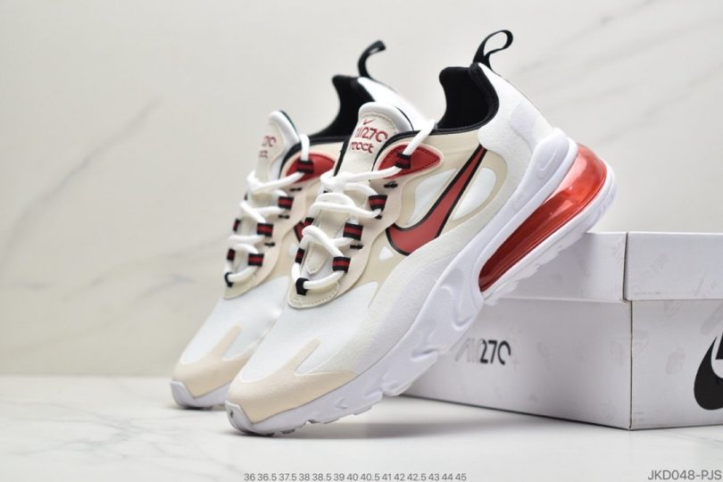 跑鞋, React, Nike Air Max 270, Nike Air Max, Nike Air, Max 270, Air Max 270 React, Air Max - 耐克Nike Air Max 270 React SE"Light Orewood Brown"270瑞亚赛车系列后半掌气垫百搭运动慢跑鞋ID：JKD048-PJS